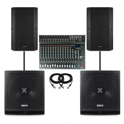 Studiomaster CLUB XS+ 16 Channel Church PA System Setup With 18  Subs & 15  Tops • £1729