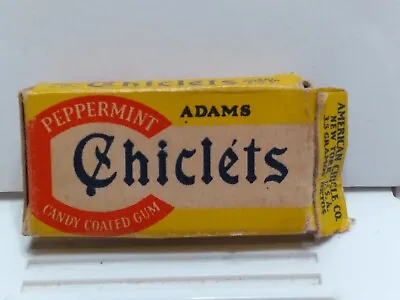 Rare Vtg American Chicle Chewing Gum Wrapper Small Empty Box Chiclets Peppermint • $23