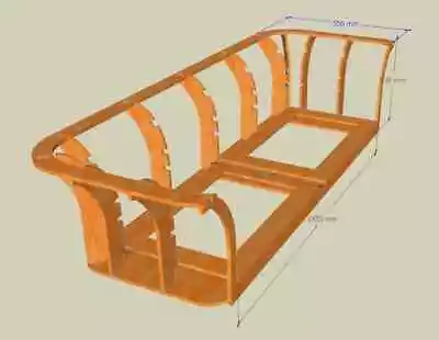 Sofa Structure Laser Cut CNC Router Plane Design Dxf Art Vector • $27.40