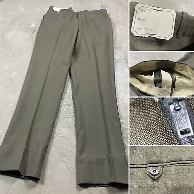 Vintage Atomic Pants Men’s High Waist 42x29 Hollywood Drop Loop 60s Acme Zipper • $84.99