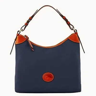 Dooney & Bourke Nylon Large Erica Shoulder Bag Navy Leather • $84.99