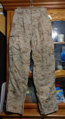 USMC MARPAT Uniform DESERT Combat Pant Trouser SMALL SHORT USED  SS • $31.75