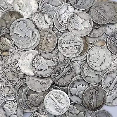 Lot Of 5 Mercury Dimes 90% Silver Coins Choose How Many Lots Of 5 • $13.49