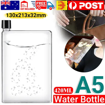 $11.88 • Buy 420ml A5 Paper Kettle Flat Pad Water Bottle Portable Book Drinks Cup Memobottle
