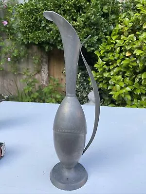£14.99 • Buy Stylish Slim Pitcher Jug Collectable Vintage Pewter Bud Vase Haugrud Norway
