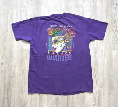 VTG 80s New Orleans Adult XL French Quarter Mardi Gras T-Shirt Single Stitch  • $14.99