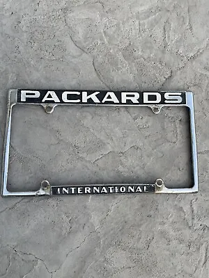 Vintage Packards International Metal License Plate Frame Chrome • $37