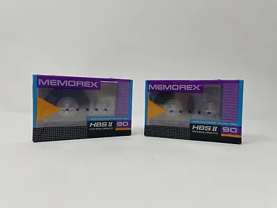 MEMOREX HBS II 90min High Bias Blank Audio Cassette Tapes NEW SEALED Lot Of 2  • $12.97