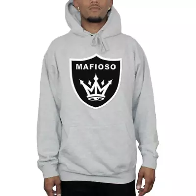 Mafioso Shield Grey Mens Hoodie Alternative Clothing Streetwear Tattoo • $45.64