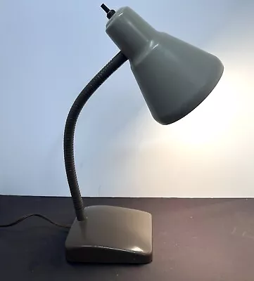 VINTAGE Midcentury Modern Industrial GOOSENECK Desk Lamp Or Wall Mount • $18.99