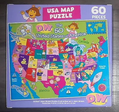 PBS Kids D.W. USA Map Puzzle 50 United States Of America 60pc • $8.99