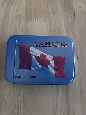 Playing Cards In Tin Marked ‘Canada’ • £1.99