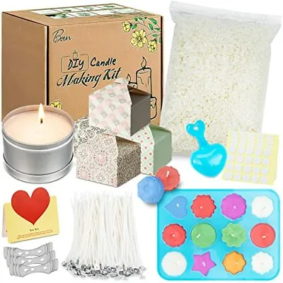 £20.98 • Buy Candle Making Kits Candle DIY Starter Set 1KG Soy Wax Silicone Mold Gift Box