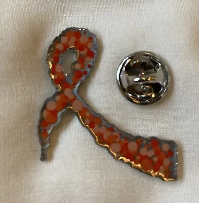 ***NEW*** Kidney Cancer Awareness Ribbon Orange Pin Badge / Brooch. • £2.49