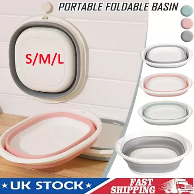 Foldable Multipurpose Basin Collapsible Washing Up Bowl Camping Sink Travel UK • £5.85