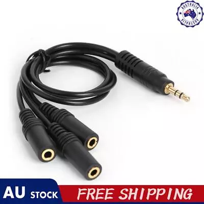 3.5mm 3-Pole Plug To 3 Way Stereo Audio Headphone Splitter Adapter Cable • $11.99