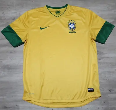 Brazil Soccer Jersey Football Shirt 100% Original L 2012 Home USED • $39.99