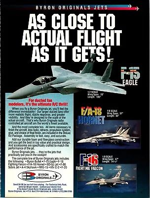 F-15 Eagle Byron RC Airplane Vintage 1993 Wall Art Decor Ephemera • $17.99