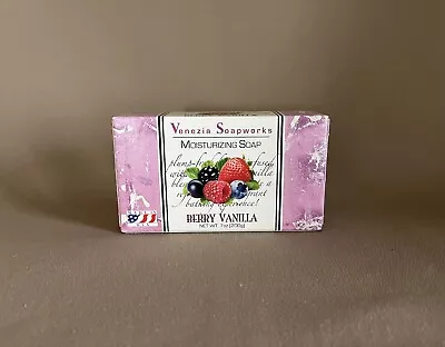 Berry Vanilla Scented Large Bar Soap By Venezia Soapworks~Made In USA~New In Box • $4.49