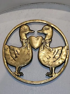 Vintage Brass Mallard Duck Kitchen Trivet • $20
