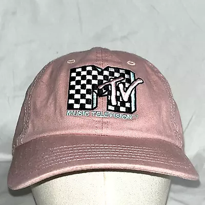 Mtv Hat Music Television Videos Bands Concerts Embroidered Pink Adjustable • $17.99