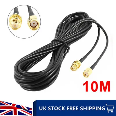 £8.89 • Buy 10m RP SMA Male To RP SMA Female Coaxial Pigtail RG174 Antenna Extension Cable