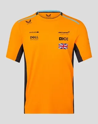 McLaren F1 2023 Official Team Lando Norris T-Shirt Papaya Orange Free UK Ship • £39.99