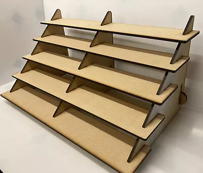 5 Tier Display Stand. 60cm Laser Cut Craft Shelving. Painting Counter. POS • £27.99