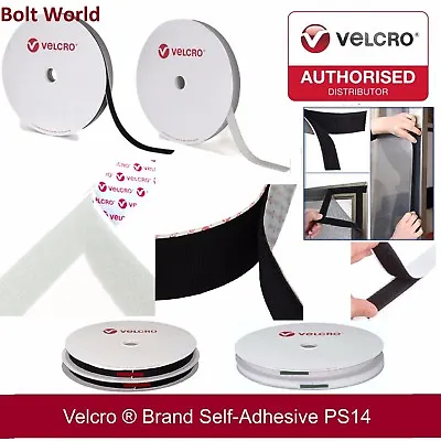 10mm VELCRO® BRAND PS14 SELF ADHESIVE STICK ON TAPE HOOK & LOOP STICKY STRIPS • £34.99