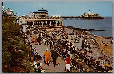 The Bandstand  Pier & Beach Eastbourne East Sussex England Postcard • £5