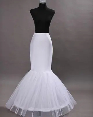 White 1 Hoop Fishtail Mermaid Skirt Wedding Dress • £13.19