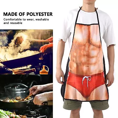 Muscle Pattern Funny Novelty Apron Kitchen Apron BBQ Baking Cooking Cloth HOT • $11.02