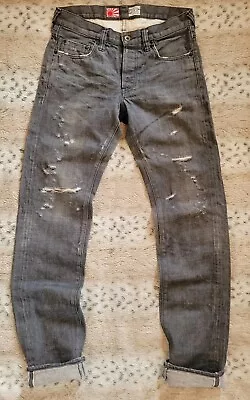 £199.95 • Buy Rare PRPS Noir 32 Grey Selvedge Denim Jeans Japan Made RRP £545 Aged P59 P03V BL