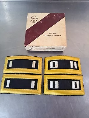 Vintage Gemsco Shoulder Boards Military 1st Lieut AND Captain Chaplain Orig. Box • $26.39