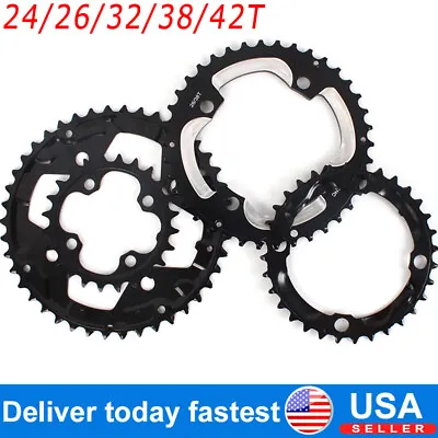 10s Double/Triple Speed Chainring MTB Bike 104/64BCD 24/26/32/38/42T Sprocket • $10.08