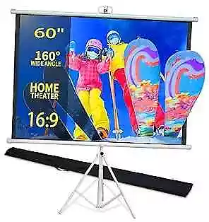  60inch Projector Screen With Portable 60-inch Bracket Type Projection Screen • $82.18