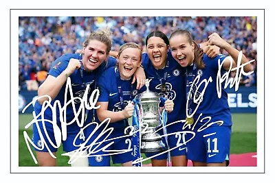 BRIGHT CUTHBERT KERR REITEN Signed Autograph 6x4 PHOTO Gift Print CHELSEA LADIES • £3.79