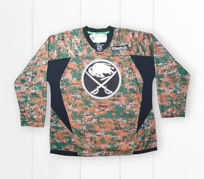 NHL Reebok Buffalo Sabres Military Digital Camo Practice Hockey Jersey Men's XL • $59.95