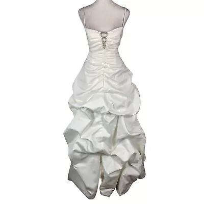 Masquerade Wedding Dress Womens Sz 9 Ivory Formal Princess Lace Up Pin Tuck NEW • $97.46