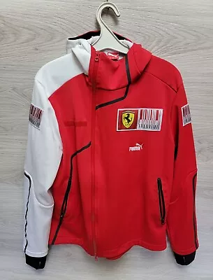 Rare Puma Ferrari F1 Team Issue Marlboro Barcode Zip Jacket Hooded Sz L Men • $125