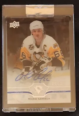 2022-23 Upper Deck Clear Cut Mario Lemieux 20-21 Update High Gloss AUTO #'d/10 • $1499