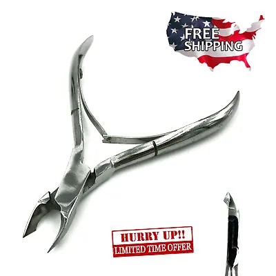 Pro Stainless Steel Podiatry Chiropody Half Jaw Cuticle Nail Nipper Cutter Usa • $9.99