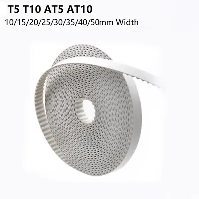 T5 T10 AT5 Open-ended PU Timing Belt 15/20/25/30mm Width White Polyurethane Belt • $4.95