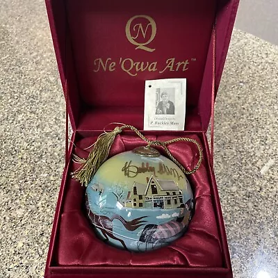 Ne' Qwa Art P. Buckley Moss Ornament “Dashing Through The Snow” • $48.75