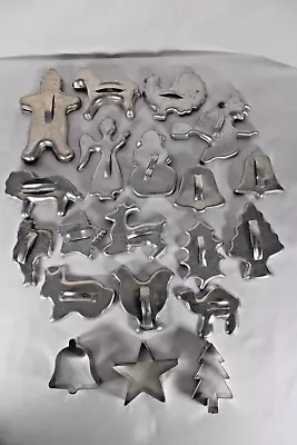 $29.95 • Buy Lot Of 23 Vintage Metal Cookie Cutters | Christmas, Halloween, Thanksgiving