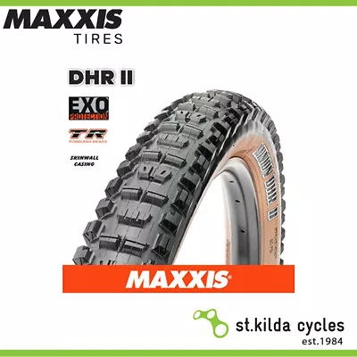 Maxxis Minion DHR II Tyre - 27.5 X 2.40 - WT Folding 60TPI Exo TR Tanwall - Pair • $181.35