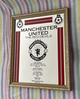 Vintage 1991 Manchester United Football Club The Red Devils Championships Mirror • £50