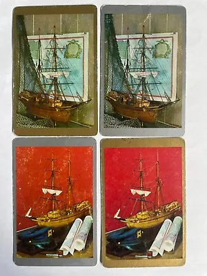 Sail Ships Windjammer Boat Model Map Navy Captain Hat Vintage Old Swap Cards Set • $6