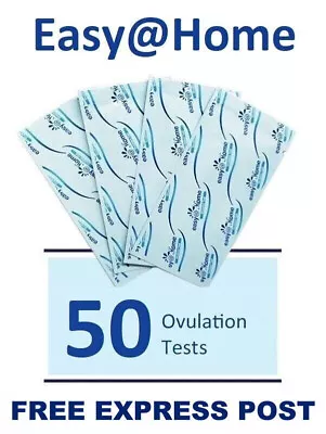 50 X Easy@Home Ovulation LH OPKs Test Strips - FREE EXPRESS POST • $49.50