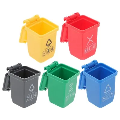 5PCS Mini Trash Can Sorting Simulation Waste Bin Dollhouse Recycle Bin For Gifts • $8.17